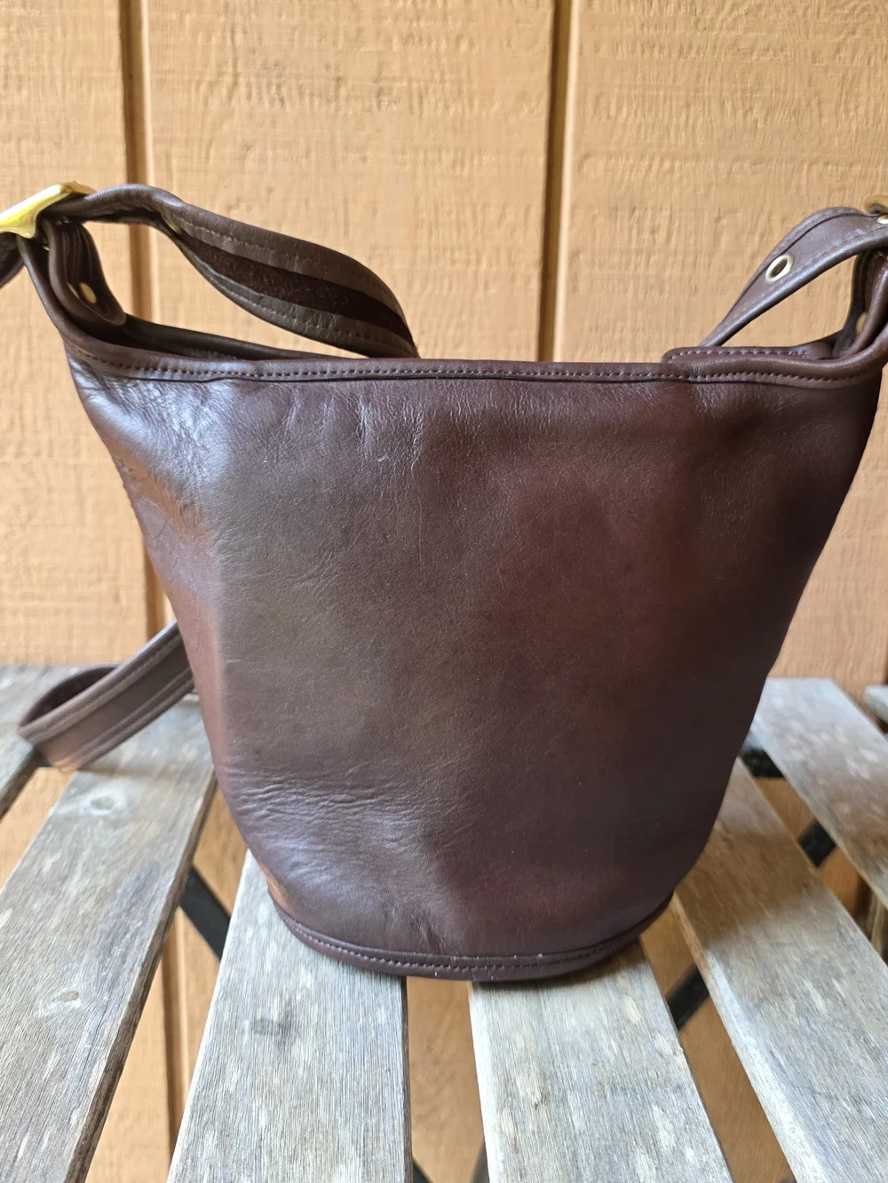 Legacy Vintage 90s 9019 Coach Brown Maggie Duffle Bucket Bag